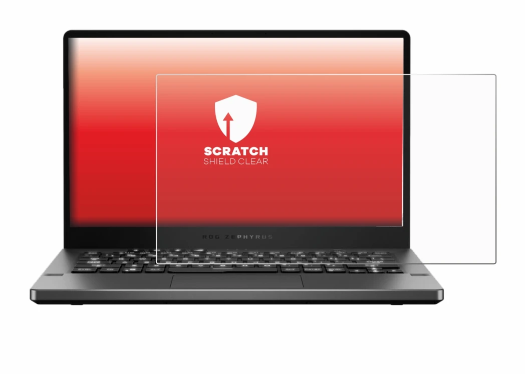 Imagen del dispositivo ASUS ROG Zephyrus G14 GA401 con una amplia variedad de protectores de pantalla.