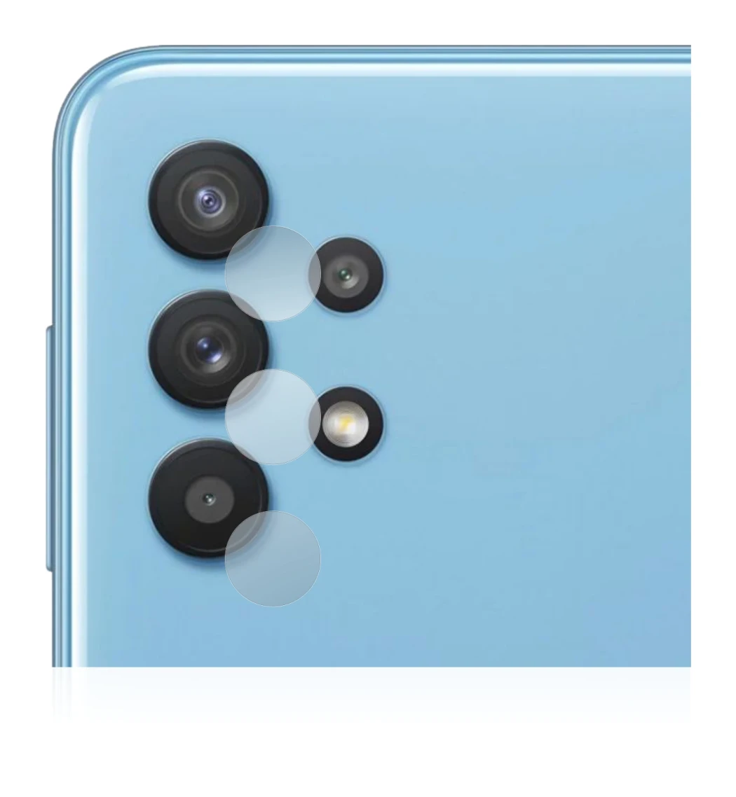 Imagen del dispositivo Samsung Galaxy A32 5G (SÓLO Cámara) con una amplia variedad de protectores de pantalla.