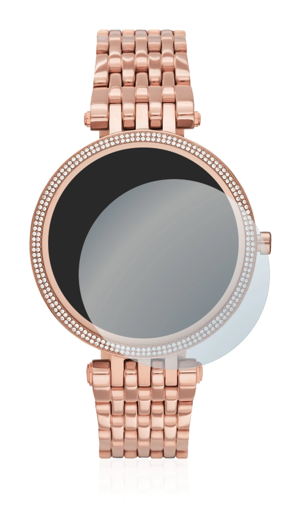 Imagen del dispositivo Michael Kors Access Darci Gen 5E con una amplia variedad de protectores de pantalla.