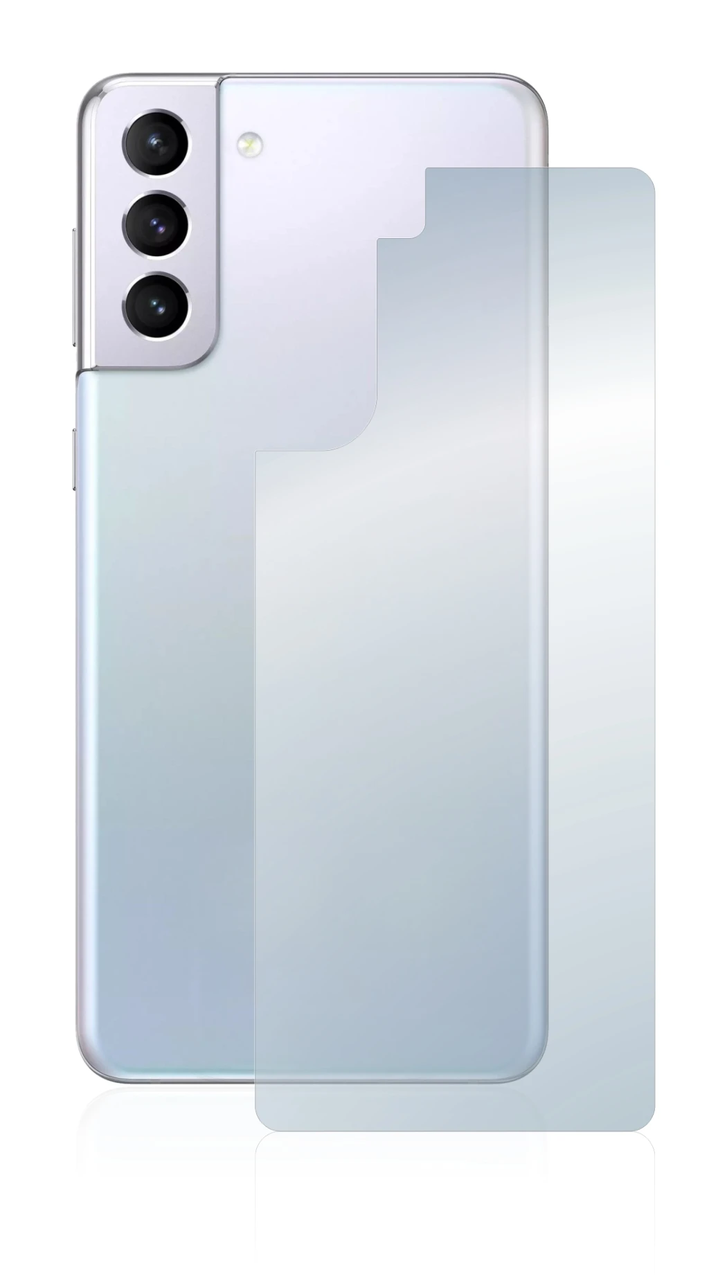Imagen del dispositivo Samsung Galaxy S21 (Trasero) con una amplia variedad de protectores de pantalla.