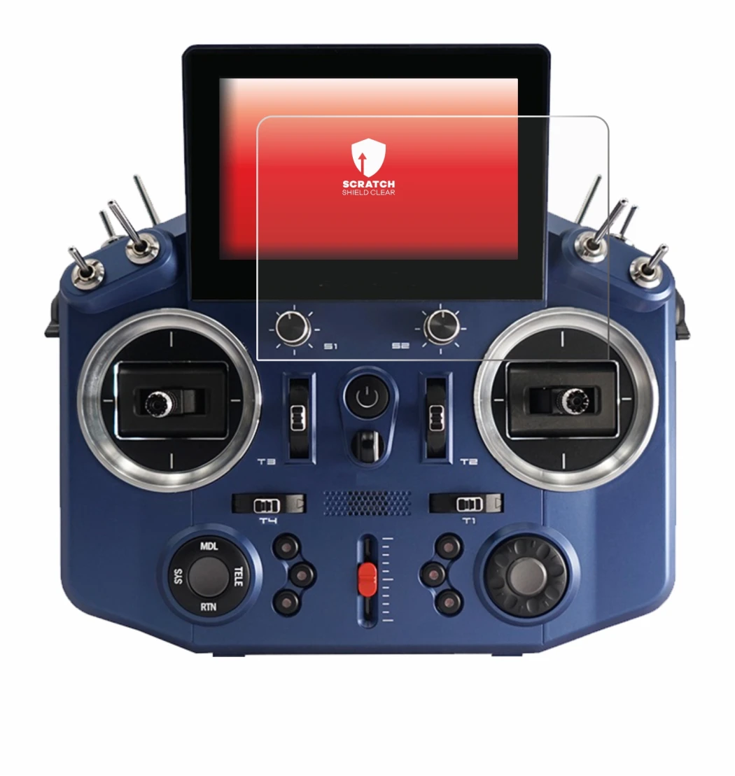 Imagen del dispositivo FrSky Horus X20 con una amplia variedad de protectores de pantalla.