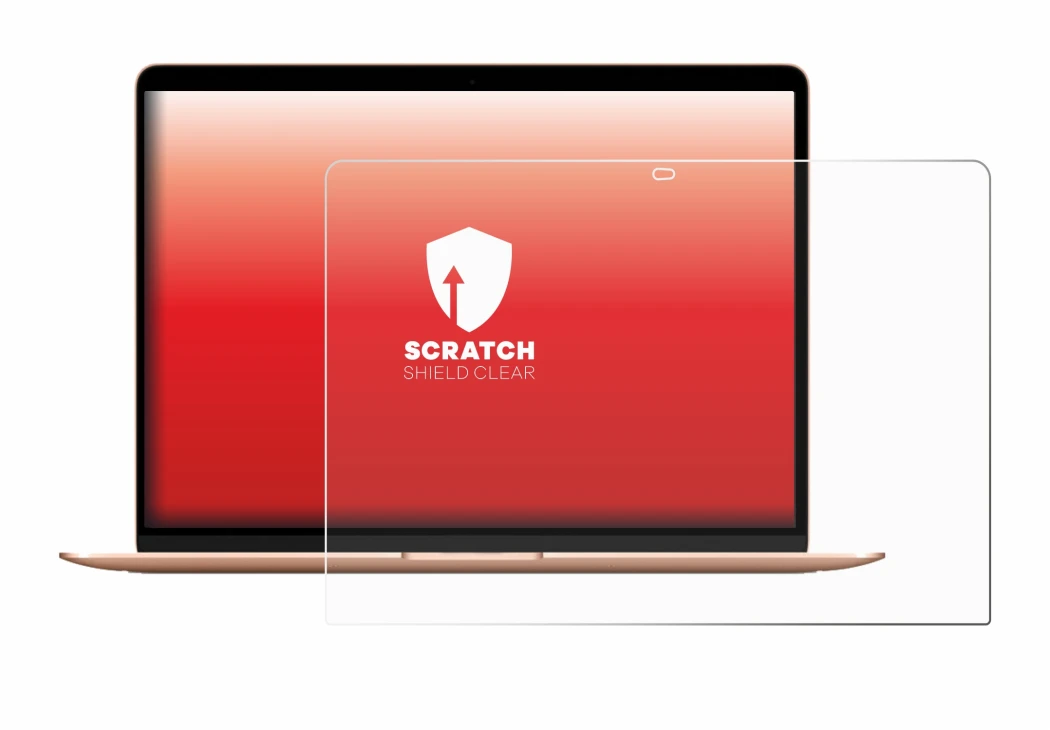 Imagen del dispositivo Apple MacBook Air M1 2020 con una amplia variedad de protectores de pantalla.