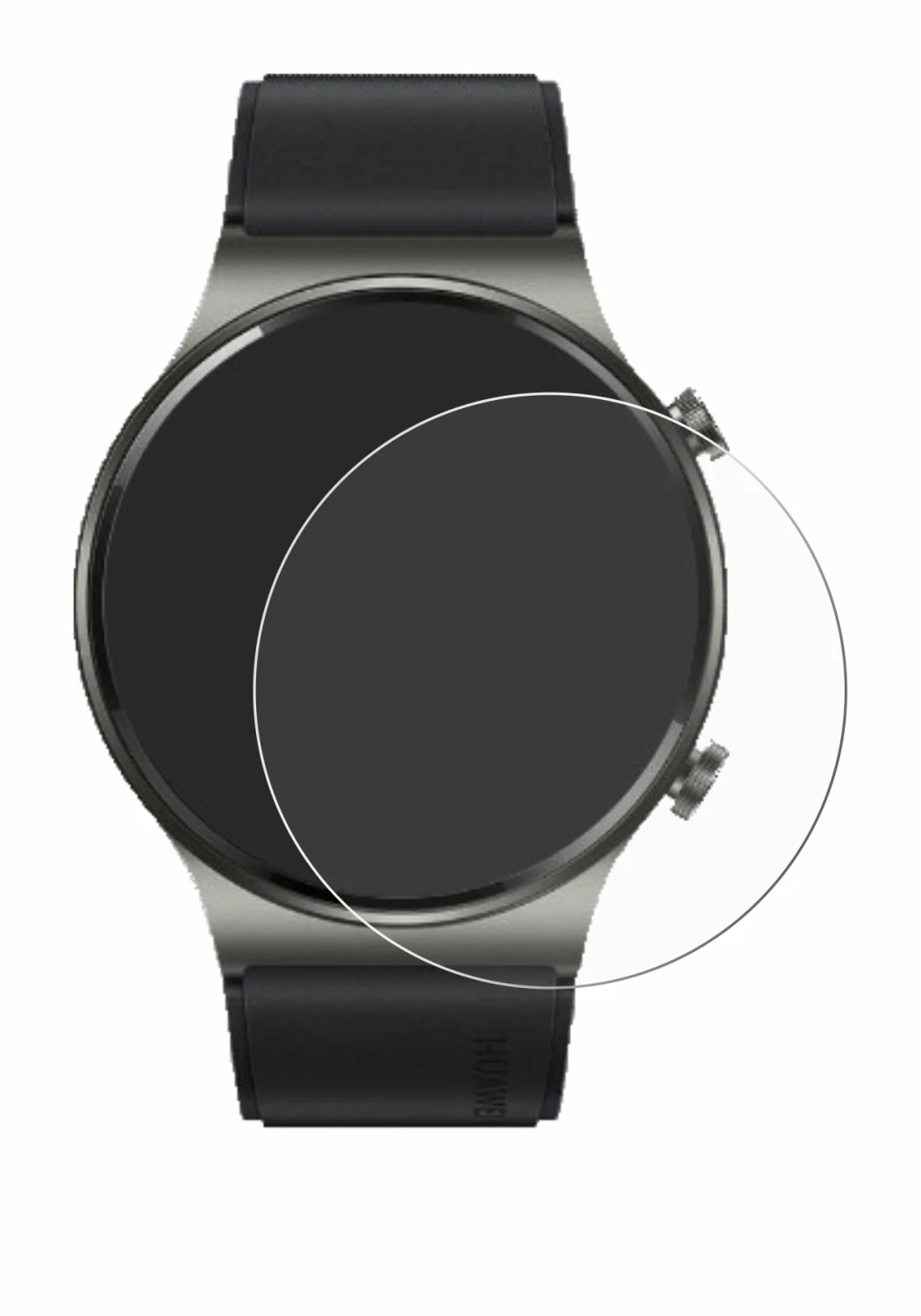 Imagen del dispositivo Huawei Watch GT 2 Pro ECG con una amplia variedad de protectores de pantalla.
