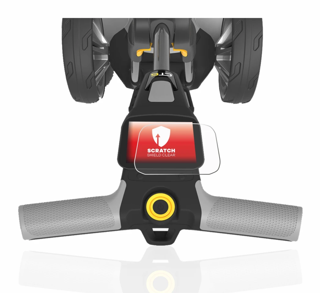 Imagen del dispositivo PowaKaddy CT6 con una amplia variedad de protectores de pantalla.