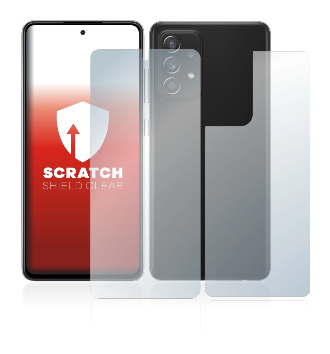 Imagen del dispositivo Samsung Galaxy A52s 5G (Frontal+Trasero) con una amplia variedad de protectores de pantalla.