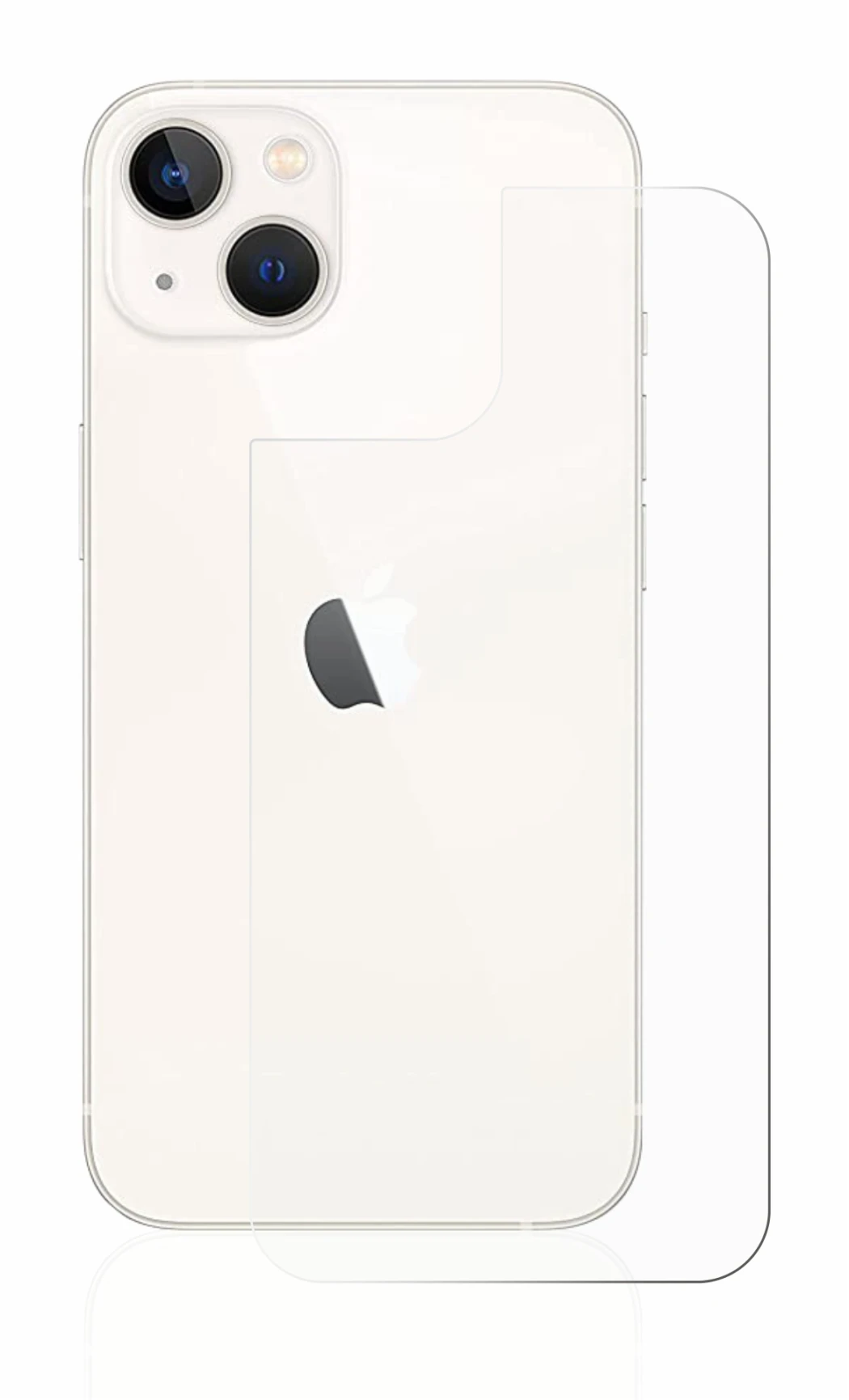 Imagen del dispositivo Apple iPhone 13 (Trasero) con una amplia variedad de protectores de pantalla.