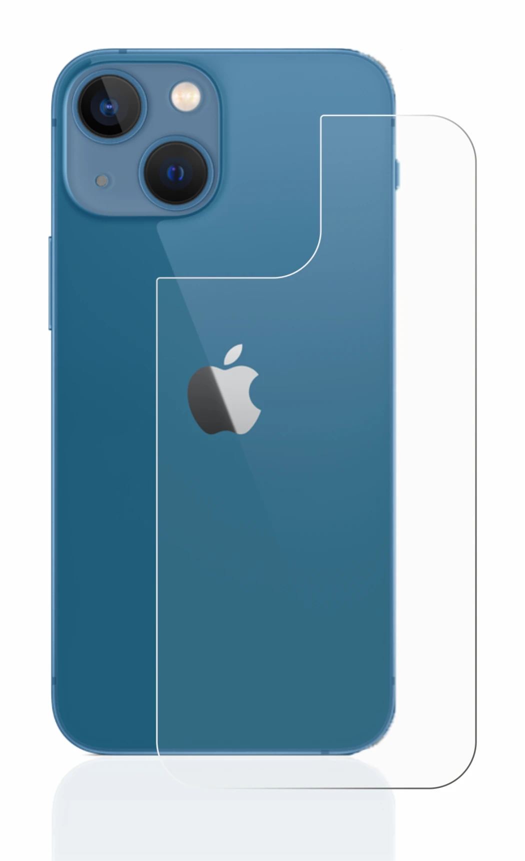 Imagen del dispositivo Apple iPhone 13 mini (Trasero) con una amplia variedad de protectores de pantalla.