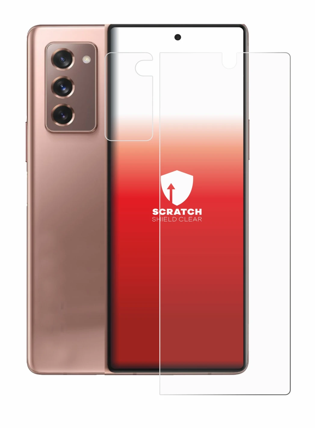 Imagen del dispositivo Samsung Galaxy Z Fold 2 5G (Frontal+Cámara) con una amplia variedad de protectores de pantalla.