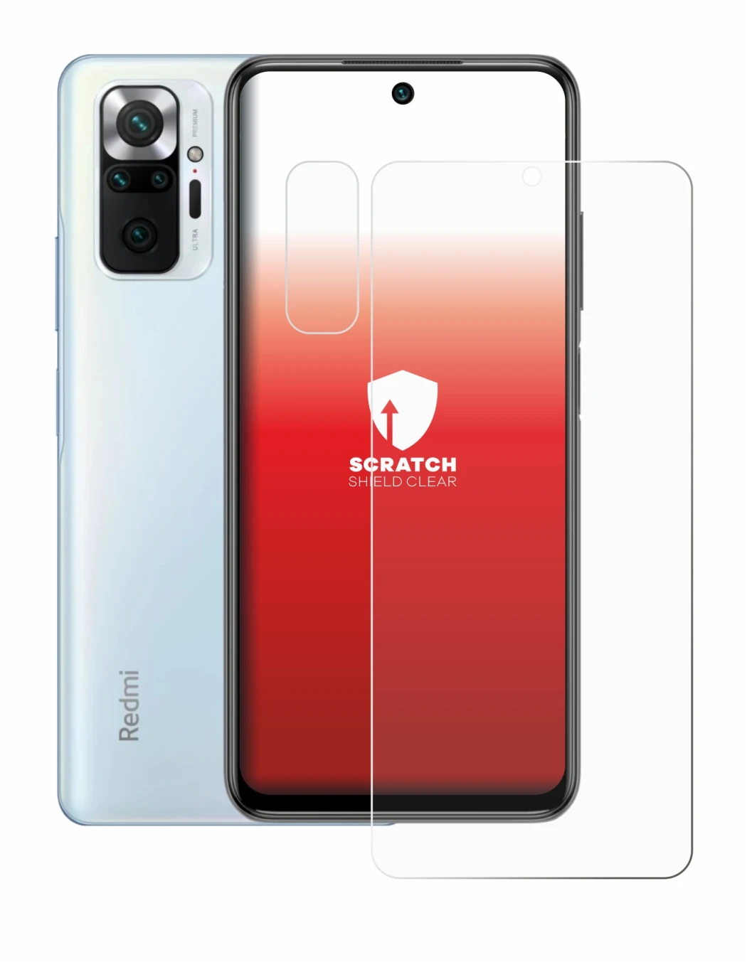 Imagen del dispositivo Xiaomi Redmi Note 10 Pro (Frontal+Cámara) con una amplia variedad de protectores de pantalla.