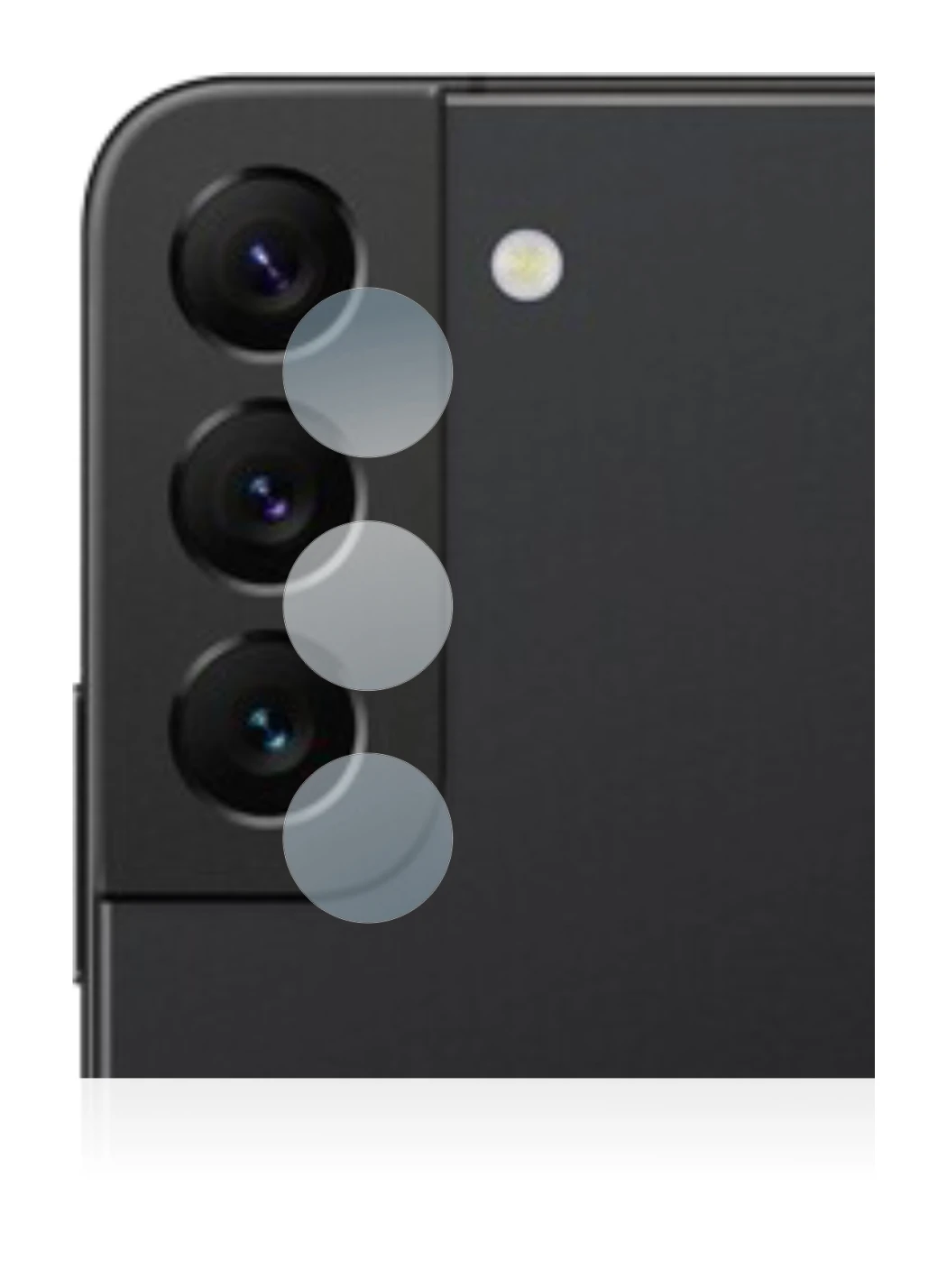 Imagen del dispositivo Samsung Galaxy S22 5G (SÓLO Cámara) con una amplia variedad de protectores de pantalla.