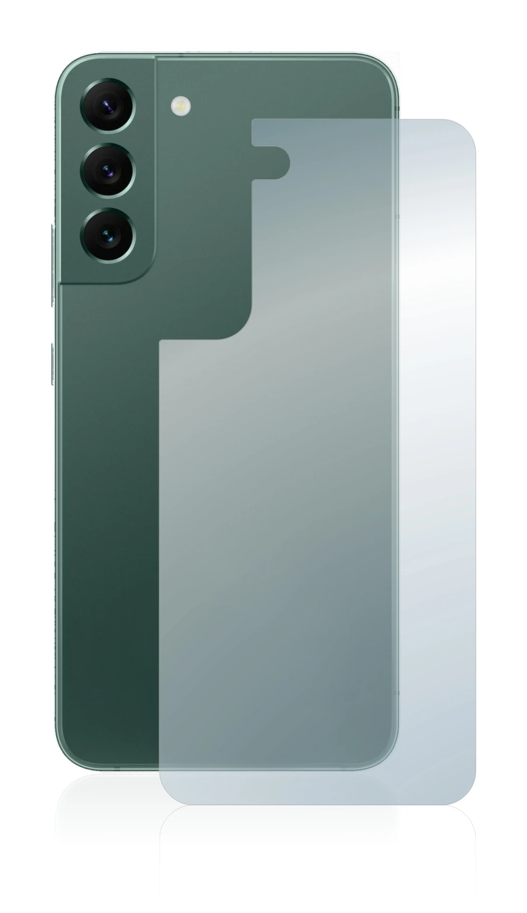 Imagen del dispositivo Samsung Galaxy S22 Plus 5G (Trasero) con una amplia variedad de protectores de pantalla.