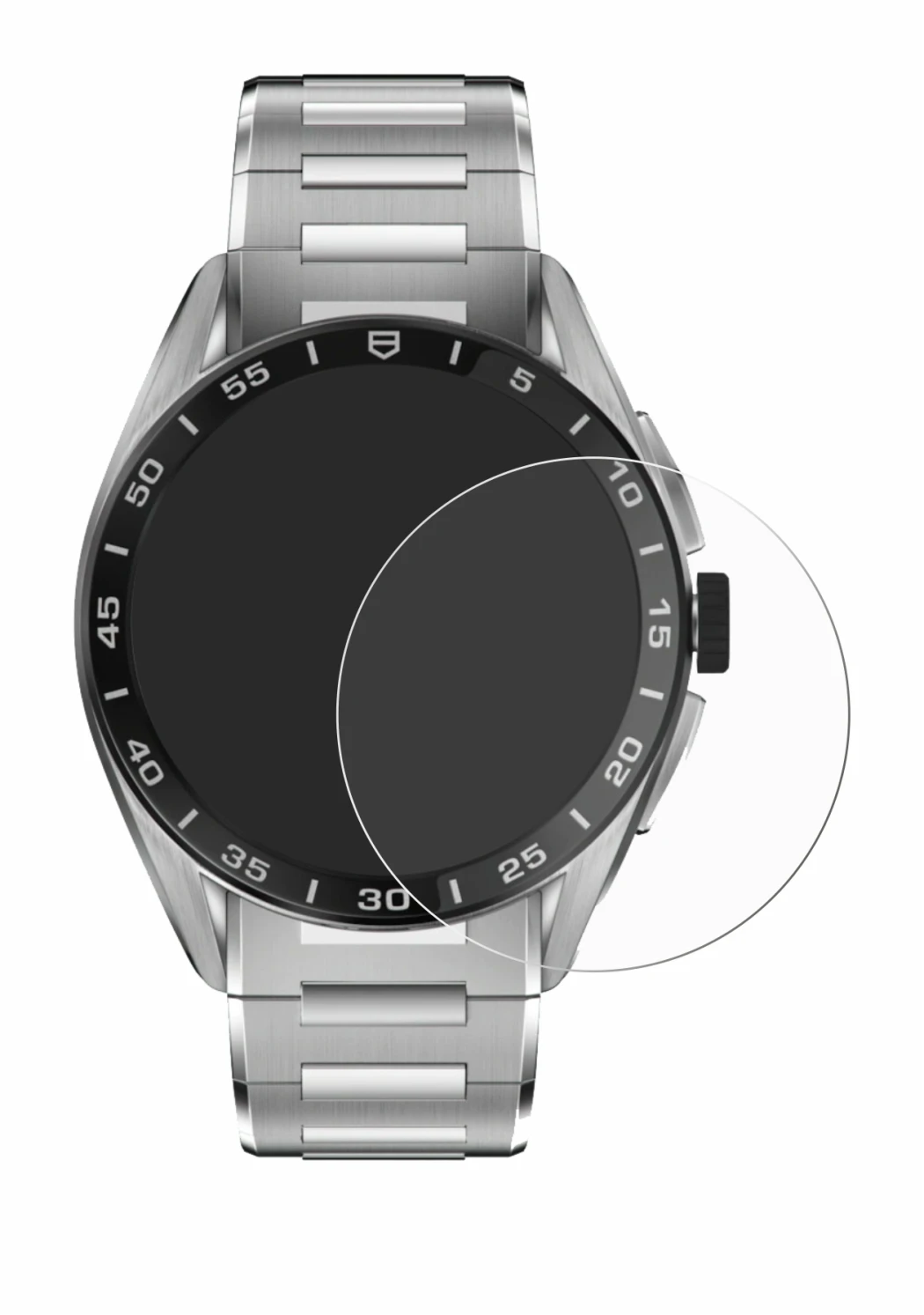 Imagen del dispositivo TAG Heuer Connected Calibre E4 (45 mm) con una amplia variedad de protectores de pantalla.