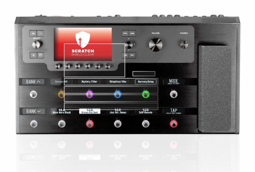 Imagen del dispositivo Line 6 Helix Floor con una amplia variedad de protectores de pantalla.