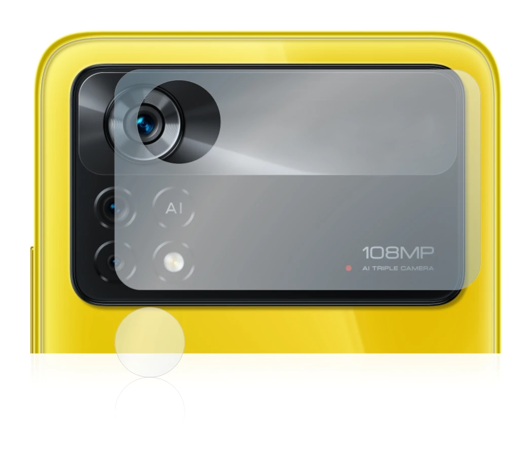 Imagen del dispositivo Xiaomi Poco X4 Pro 5G (SÓLO Cámara) con una amplia variedad de protectores de pantalla.