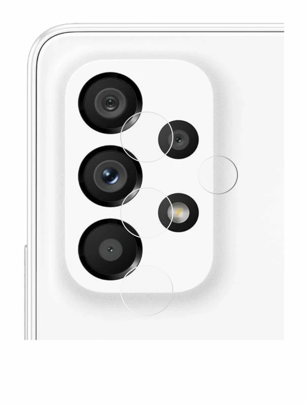 Imagen del dispositivo Samsung Galaxy A53 5G (SÓLO Cámara) con una amplia variedad de protectores de pantalla.