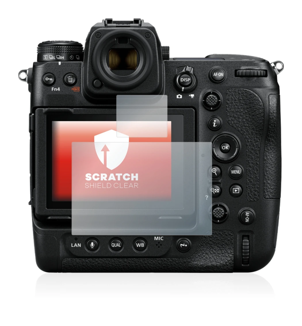 Imagen del dispositivo Nikon Z 9 (Pantalla + pantalla de hombro) con una amplia variedad de protectores de pantalla.