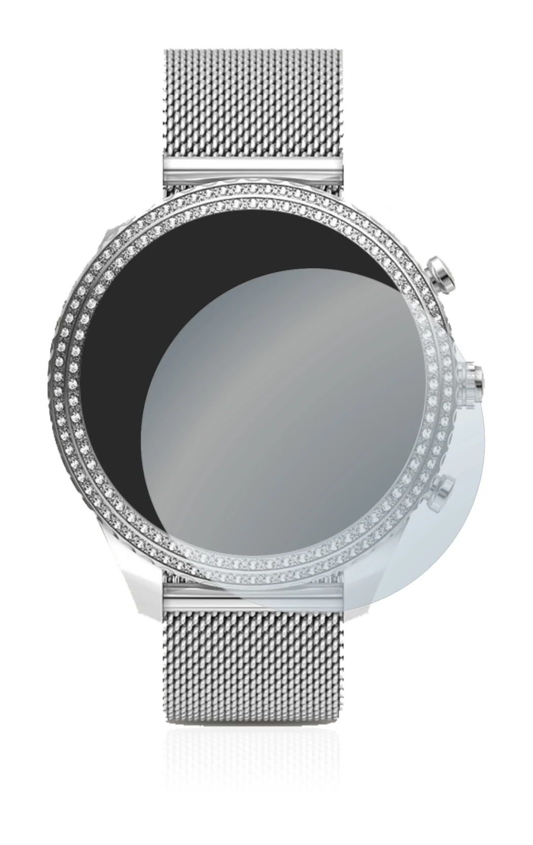 Imagen del dispositivo Fossil Stella (6. Gen) con una amplia variedad de protectores de pantalla.
