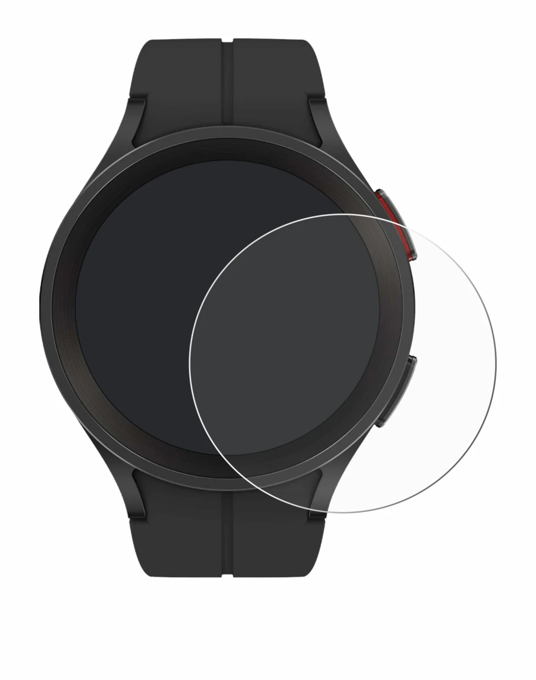 Imagen del dispositivo Samsung Galaxy Watch 5 Pro con una amplia variedad de protectores de pantalla.