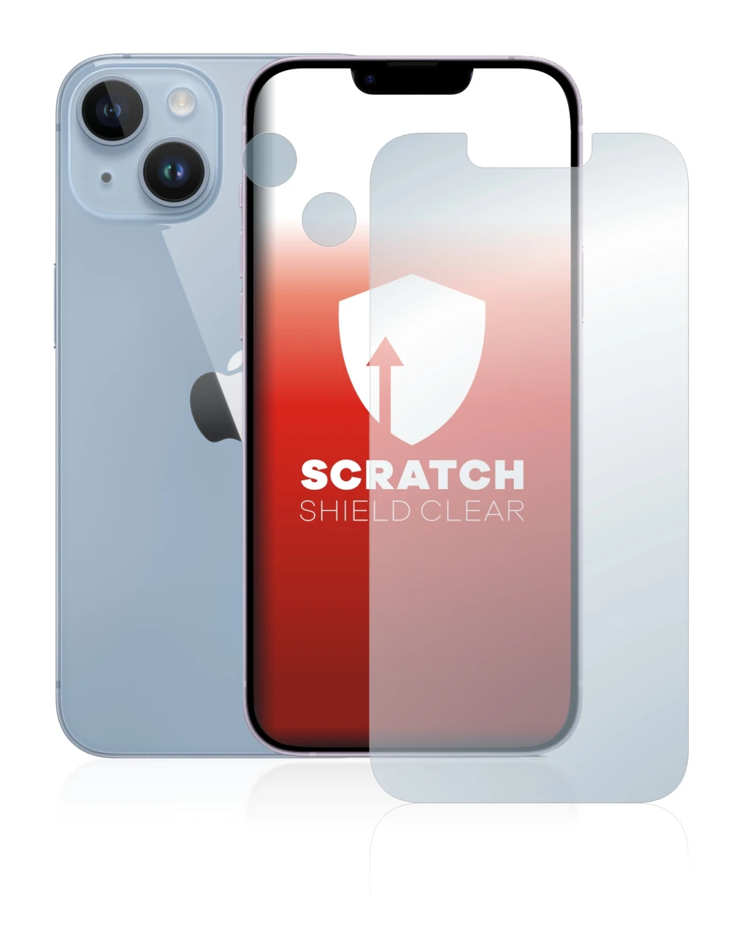 Imagen del dispositivo Apple iPhone 14 (Frontal+Cámara) con una amplia variedad de protectores de pantalla.