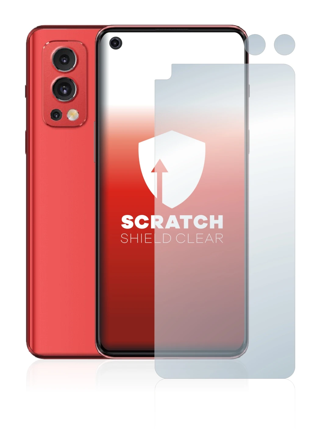 Imagen del dispositivo OnePlus Nord 2 5G (Frontal+Cámara) con una amplia variedad de protectores de pantalla.