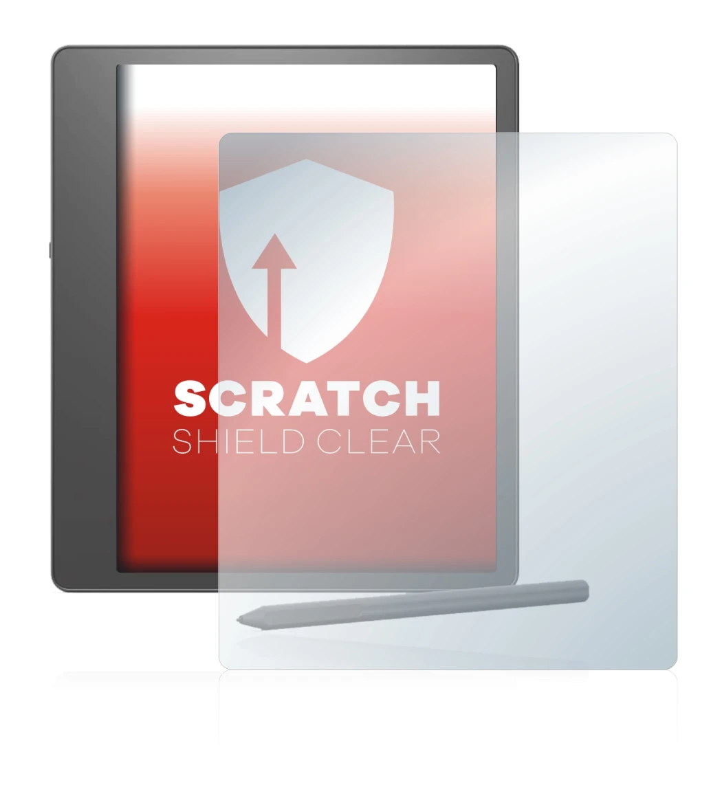 Imagen del dispositivo Amazon Kindle Scribe con una amplia variedad de protectores de pantalla.