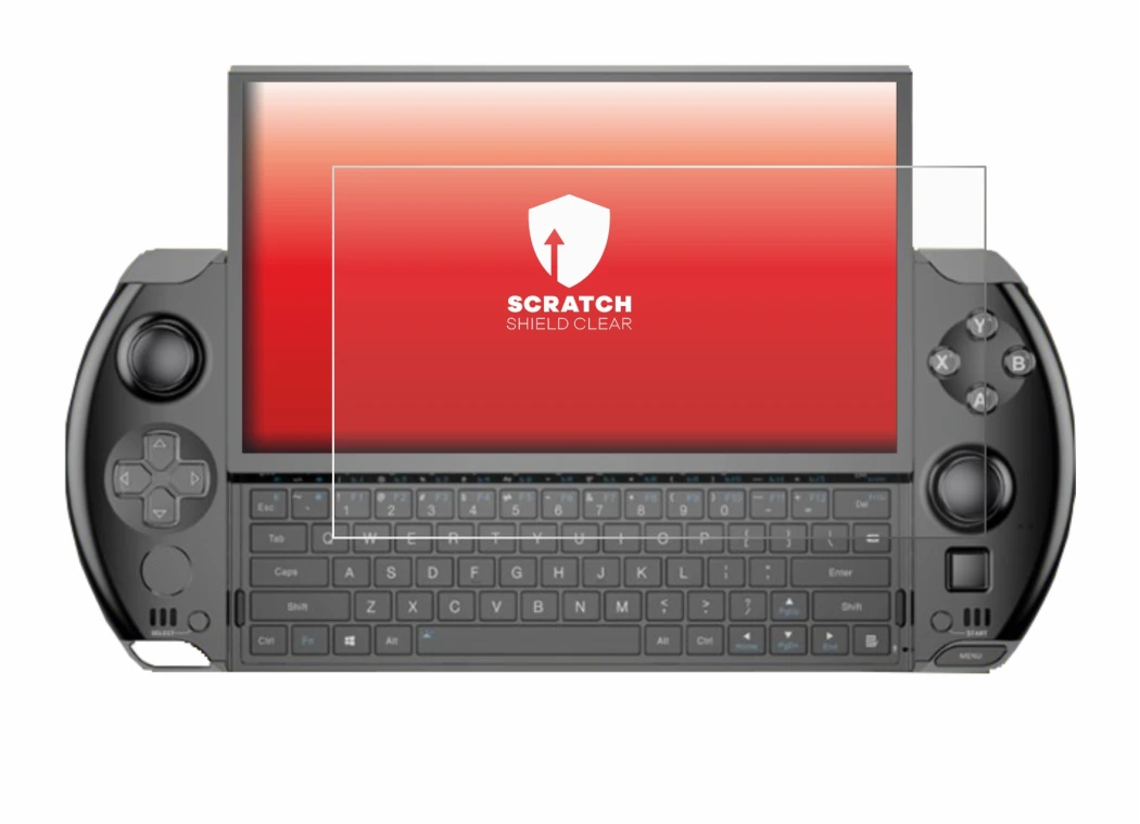 Imagen del dispositivo GPD Win 4 con una amplia variedad de protectores de pantalla.