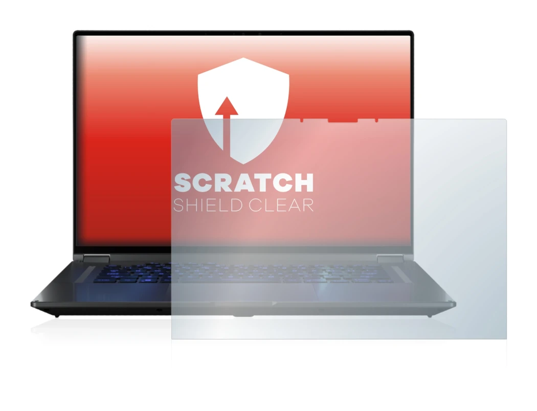 Imagen del dispositivo ASUS ROG Flow X16 con una amplia variedad de protectores de pantalla.