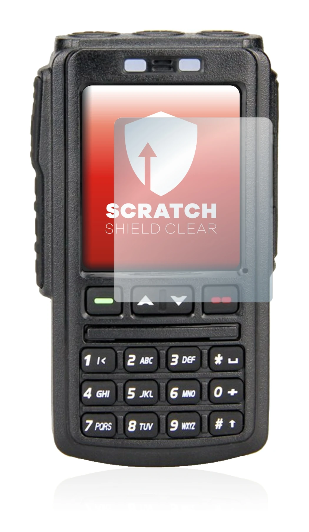 Imagen del dispositivo AnyTone BT-01 con una amplia variedad de protectores de pantalla.