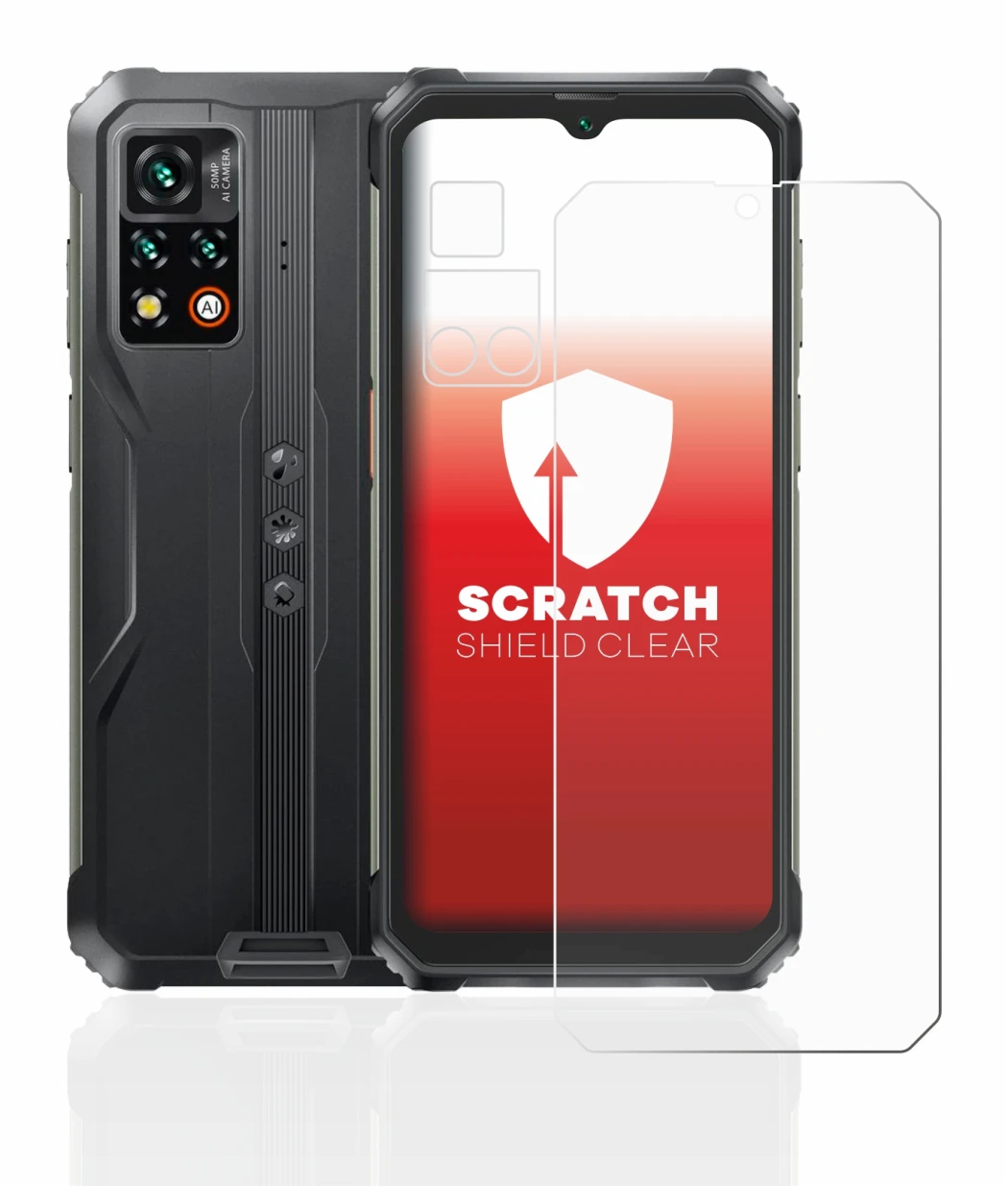 Imagen del dispositivo Blackview BV9200 (Frontal+Cámara) con una amplia variedad de protectores de pantalla.