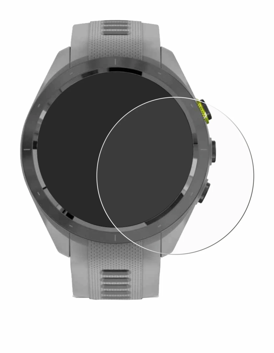 Imagen del dispositivo Garmin Approach S70 (42 mm) con una amplia variedad de protectores de pantalla.