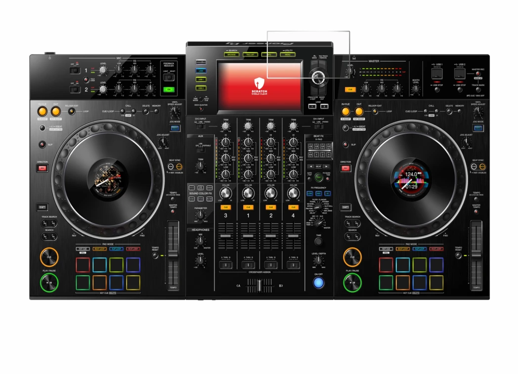 Imagen del dispositivo Pioneer XDJ -XZ con una amplia variedad de protectores de pantalla.