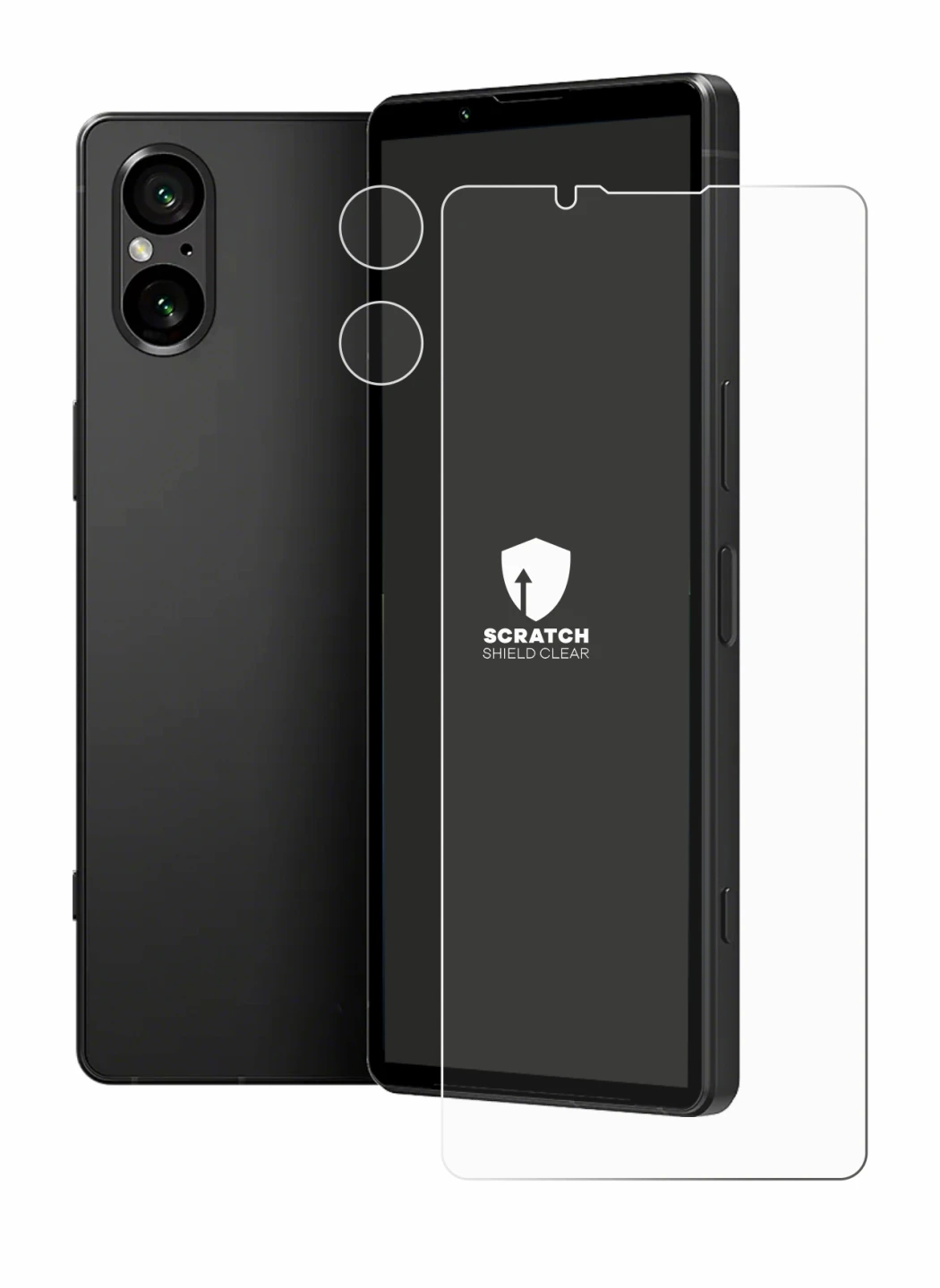 Imagen del dispositivo Sony Xperia 5 V (Frontal+Cámara) con una amplia variedad de protectores de pantalla.