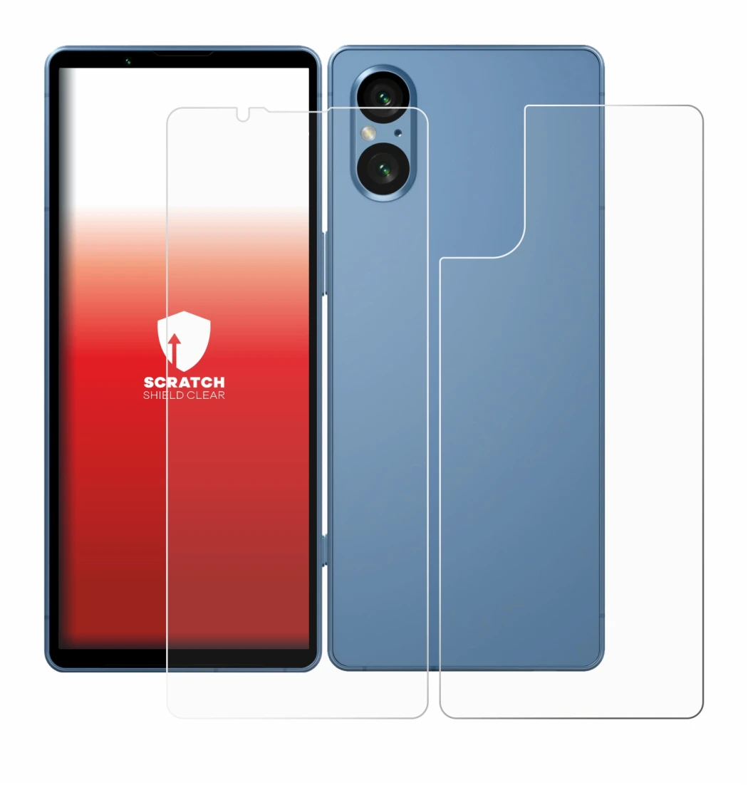 Imagen del dispositivo Sony Xperia 5 V (Frontal+Trasero) con una amplia variedad de protectores de pantalla.