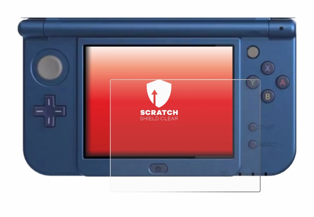 Imagen del dispositivo Nintendo New 3DS XL (Pantalla inferior) con una amplia variedad de protectores de pantalla.