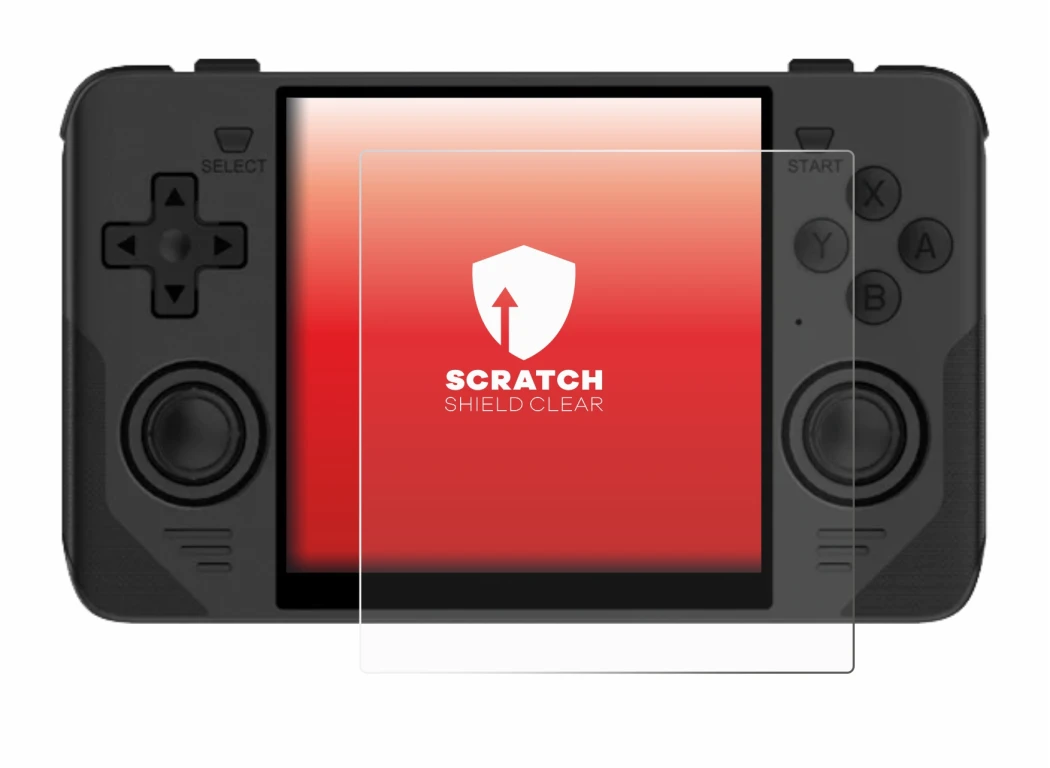 Imagen del dispositivo Powkiddy RGB30 con una amplia variedad de protectores de pantalla.