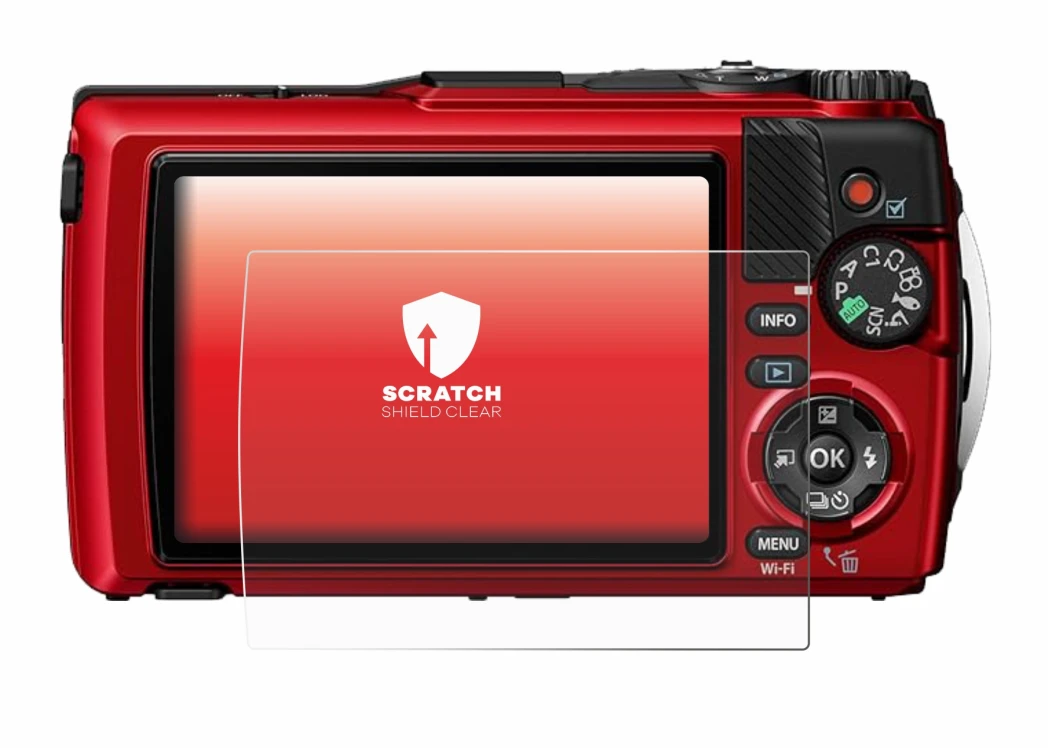 Imagen del dispositivo Olympus OM System Tough TG-7 con una amplia variedad de protectores de pantalla.