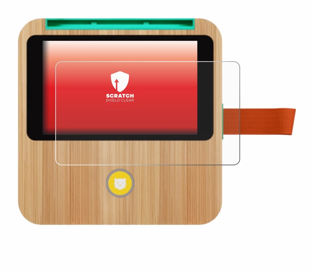 Imagen del dispositivo tigerbox Touch Plus con una amplia variedad de protectores de pantalla.