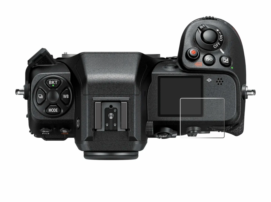 Imagen del dispositivo Nikon Z 8 (pantalla de hombro) con una amplia variedad de protectores de pantalla.
