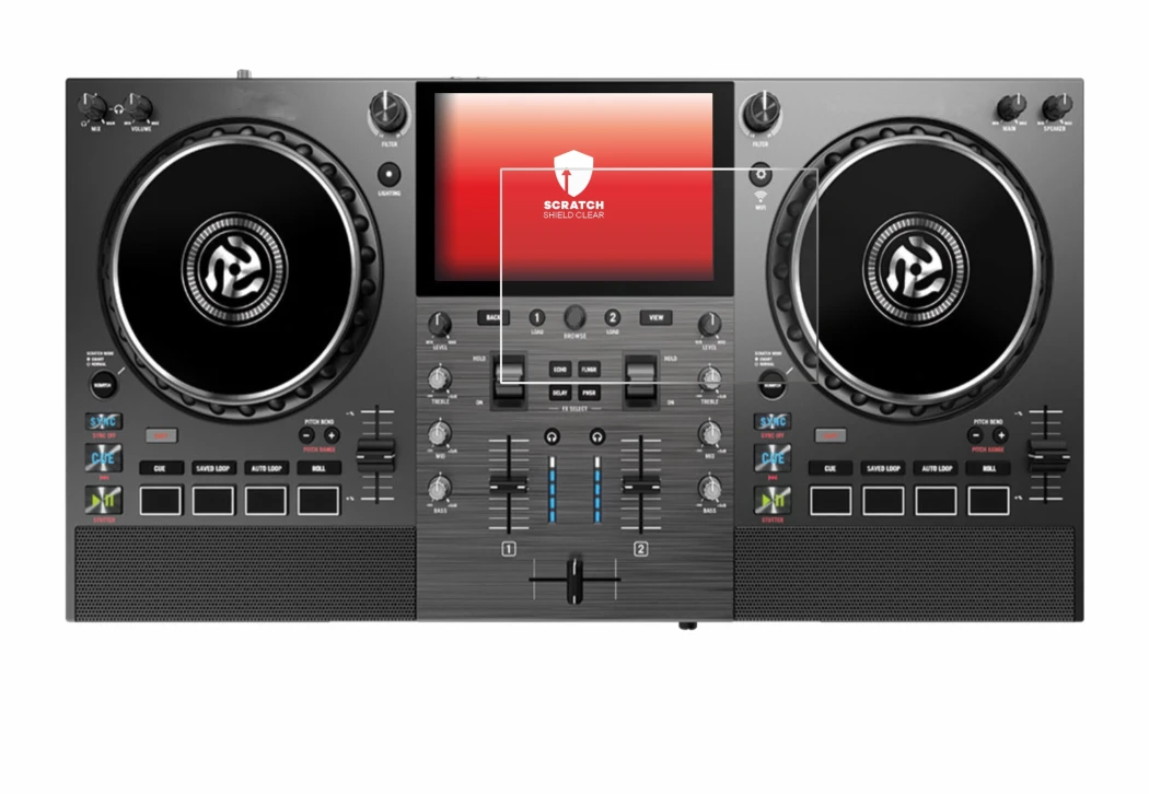 Imagen del dispositivo Numark Mixstream Pro Go con una amplia variedad de protectores de pantalla.