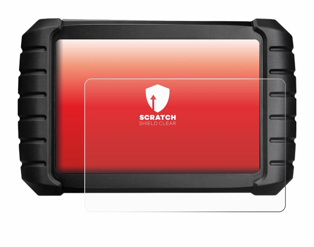 Imagen del dispositivo iCarsoft CR Max BT (2024) con una amplia variedad de protectores de pantalla.
