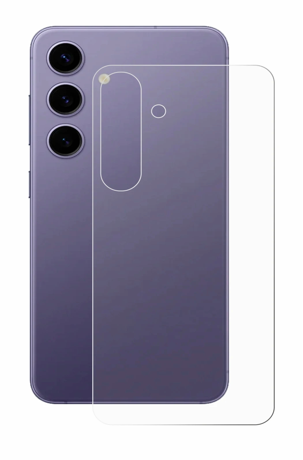 Imagen del dispositivo Samsung Galaxy S24 (Trasero) con una amplia variedad de protectores de pantalla.