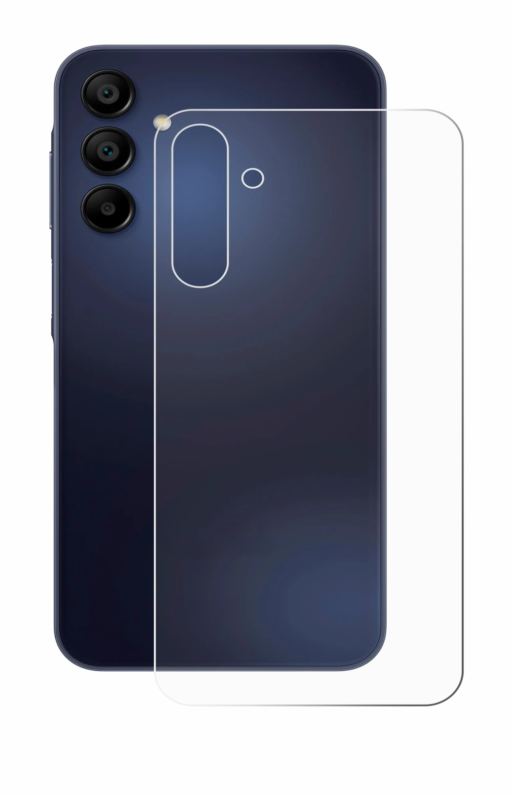 Imagen del dispositivo Samsung Galaxy A15 5G (Trasero) con una amplia variedad de protectores de pantalla.