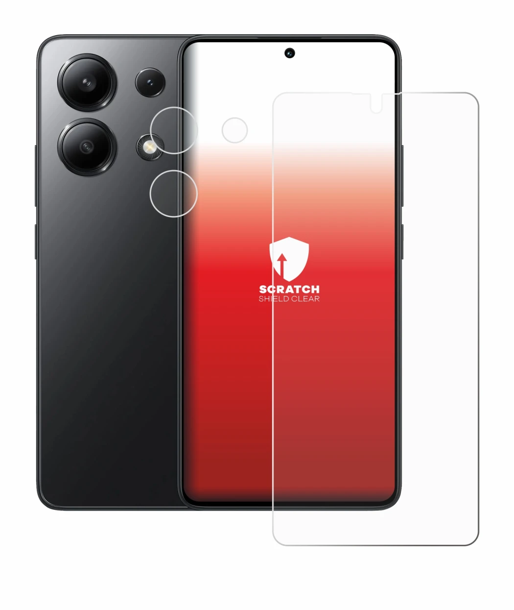 Imagen del dispositivo Xiaomi Redmi Note 13 (Frontal+Cámara) con una amplia variedad de protectores de pantalla.