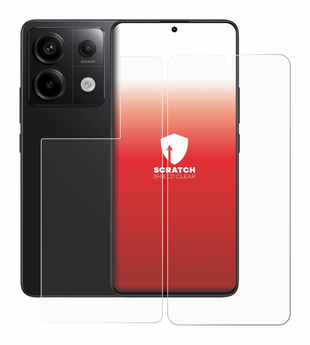 Imagen del dispositivo Xiaomi Redmi Note 13 Pro 5G (Frontal+Trasero) con una amplia variedad de protectores de pantalla.