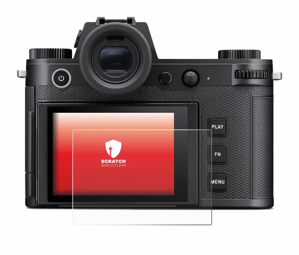 Imagen del dispositivo Leica SL3 con una amplia variedad de protectores de pantalla.