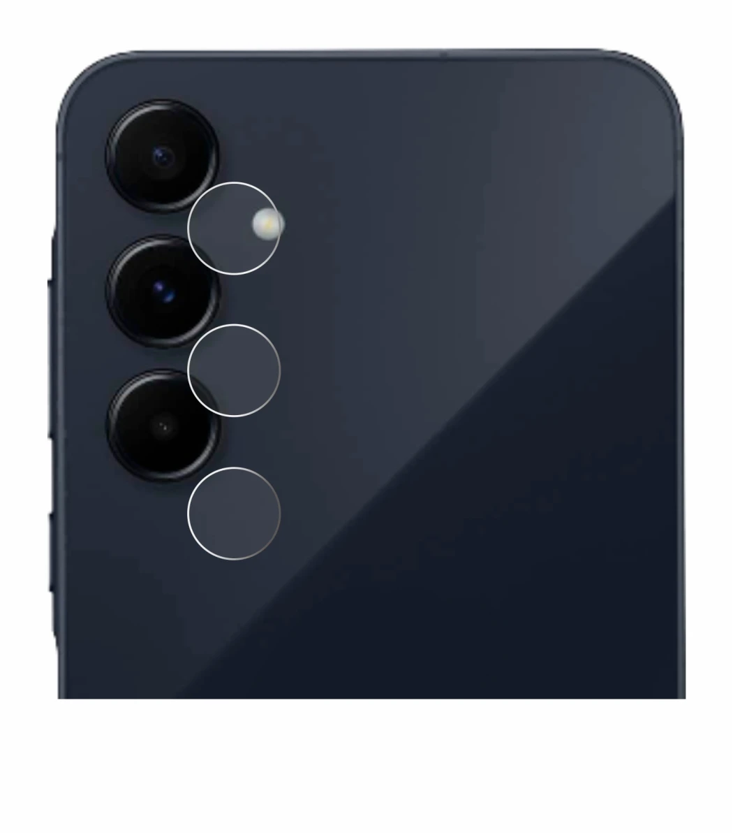 Imagen del dispositivo Samsung Galaxy A55 5G (SÓLO Cámara) con una amplia variedad de protectores de pantalla.