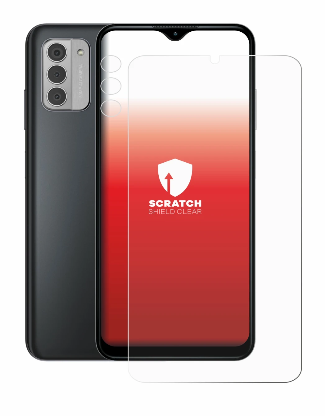 Imagen del dispositivo Nokia G42 5G (Frontal+Cámara) con una amplia variedad de protectores de pantalla.