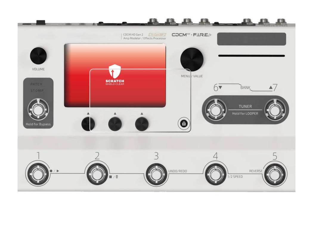 Imagen del dispositivo Hotone Ampero II Stage con una amplia variedad de protectores de pantalla.