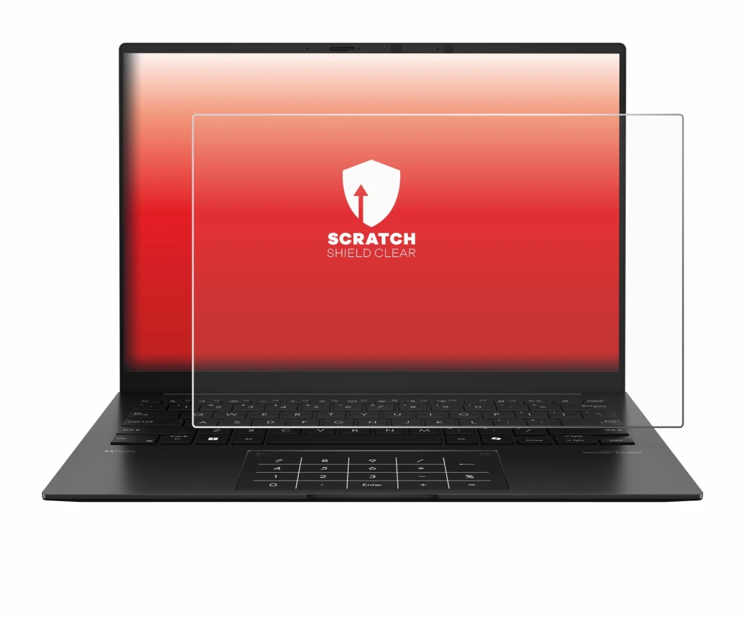 Imagen del dispositivo ASUS ZenBook 14 OLED UM3406 con una amplia variedad de protectores de pantalla.