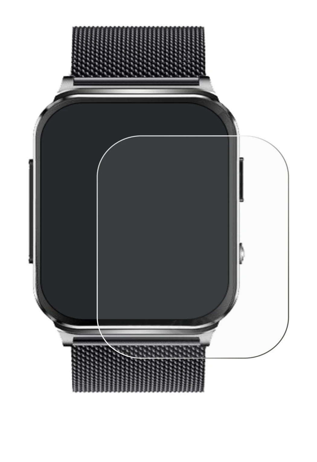 Imagen del dispositivo Kardena Care Pro 2 (rectangular) con una amplia variedad de protectores de pantalla.